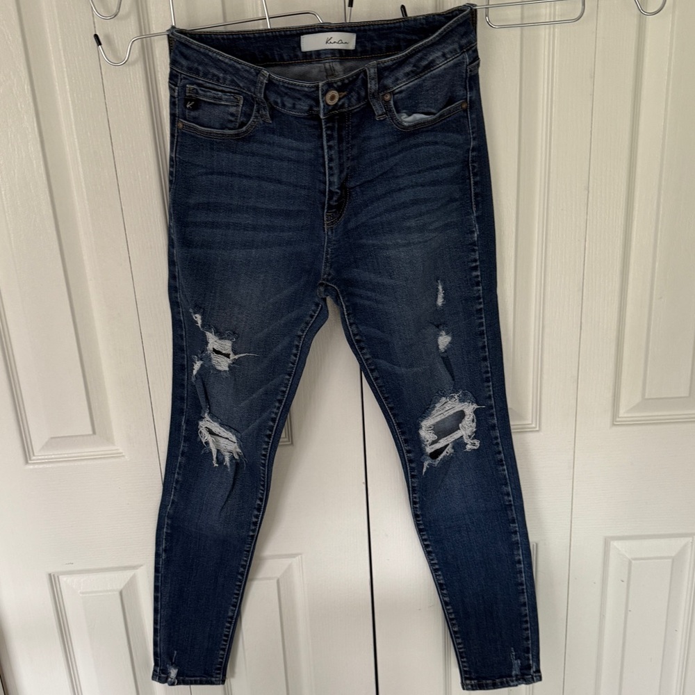 Dark Blue Distressed Women's KanCan Jeans